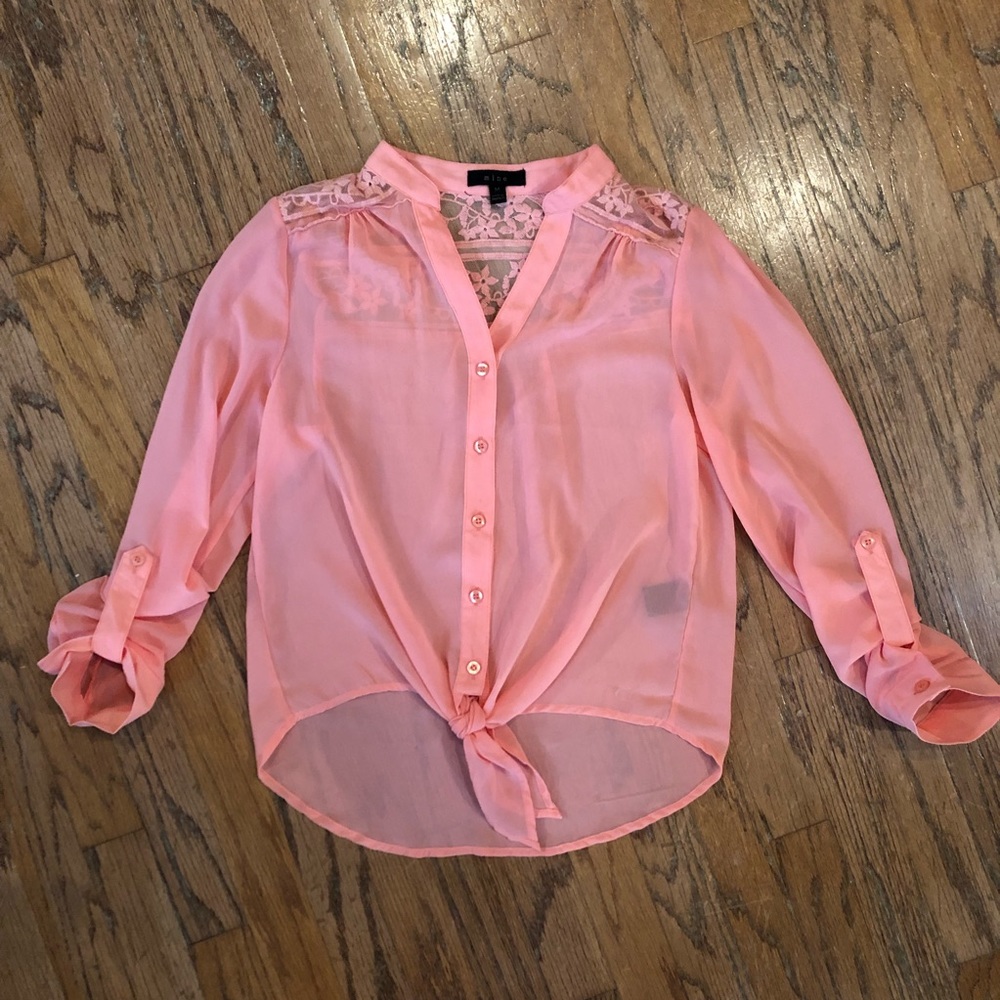 Coral blouse